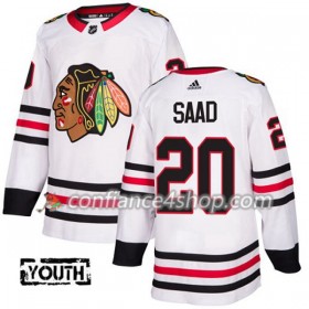 Adidas Maillot de Hockey Chicago Blackhawks Brandon Saad 20 2017-2018 Blanc Authentic - Enfant